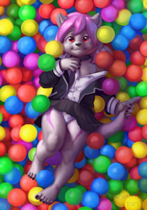 Chilling in a ball pit [commission]