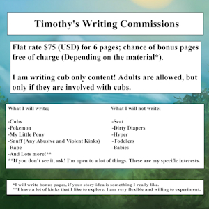 Writing Commission Sheet