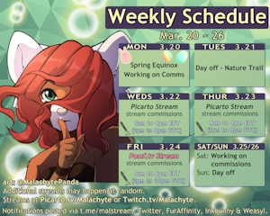 Weekly Schedule [3.20 ~ 3.26]