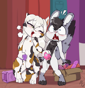 *YCH*_Trying her favorite toy