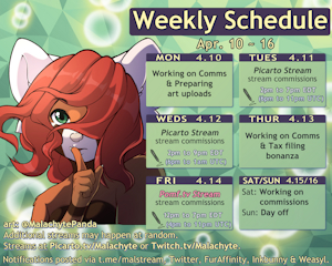 Weekly Schedule [4.10 ~ 4.16]