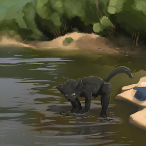 At the river