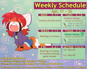 Weekly Schedule [4.17 ~ 4.23]