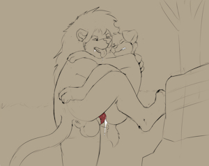 Lion fuck a puppy x3