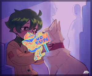 alin is definitely not kissing a dog with his little tongue epic