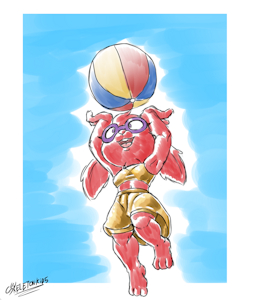 Moji in her Golden Bikini