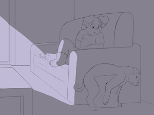 Adopted dog