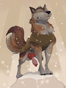 Armored Wolf in Snow