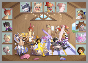 treehouse orgy commission (with adds)