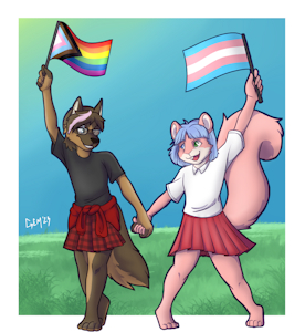 Proud Pup, Proud Squirrel