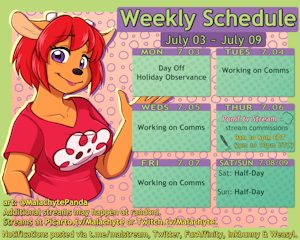 Weekly Schedule [7.03 ~ 7.09]