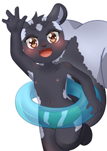 4574587_LemmyNiscuit_skunk_runs_on_beach_wearing_tube-01-nobg_by_vio023.png