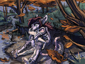 Lyra and Timothy in the Woods
