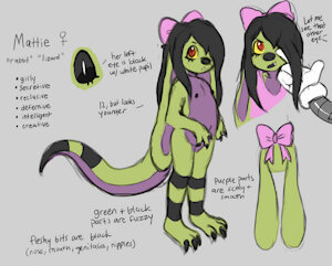 Undertale monster loli OC: Mattie (+sfw sketch with Mettaton)