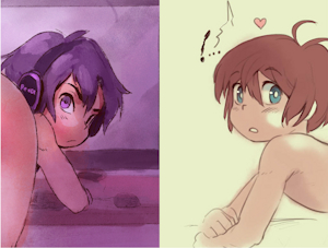 Gamer boy and sketches