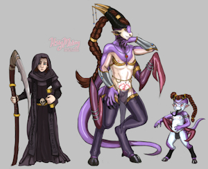Commission: Albert's Daemon Family