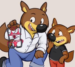Shopping with dad