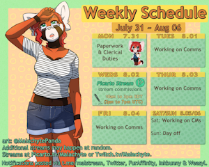 Weekly Schedule [7.31~ 8.06]