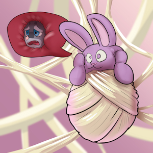Remus the Cocooned Plush Bunny