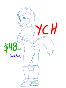 nude pup YCH