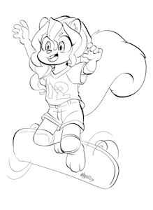 Sarah sketches.