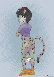 Showing his cute tush~