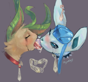 Leafeon + Glaceon Kiss (Ver. 2)