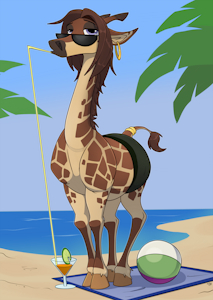 Giraffe on Vacation
