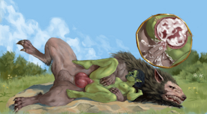 Urda and Her Worg (commission)
