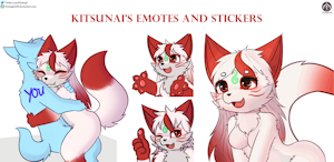 Kitsunai Stickers [Commission]