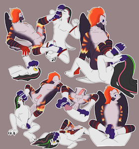 White and Purple Socks