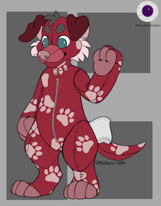 My Plush Suit Collection: Red Paw Dog
