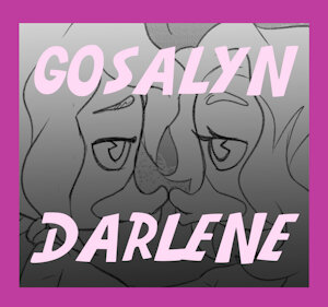 Gosalyn kissing Darlene