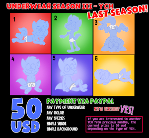 "UNDERWEAR SEASON III" YCH LAST SEASON!!!
