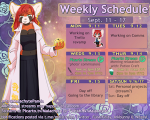 Weekly Schedule [9.11 ~ 9.17]