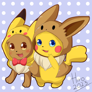 Pikachu and Eevee