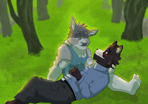 Cuddle time: Drayden and Zander