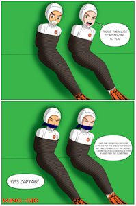 Parker and Ash: Bound Scuba Divers