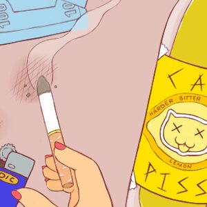 (Cat Piss) Banner - Cigs x Fish x Drink