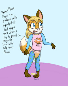 wet thights over diaper example