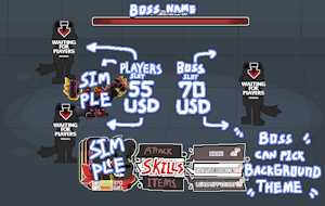 YCH "Boss Fight " RPG pixel art