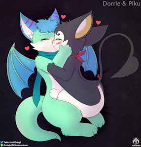 Cuddling kiss [Commission]
