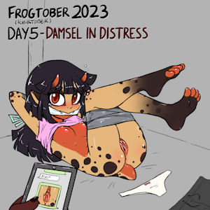 Frogtober 2023 ( +Kinktober ) Day 5 - Damsel in Distress