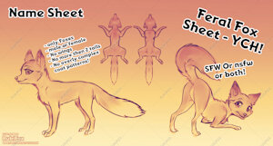 [YCH]  Feral Fox Sheet