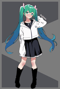 Miku in a White Jacket