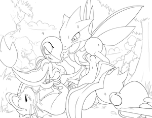 Snivy plants his seeds inked