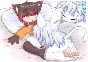 Miruku and Feedra after livestream