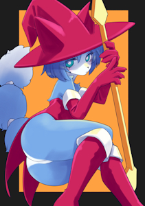 Krystal in a witch costume