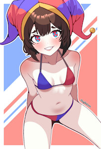 Pomni in a bikini