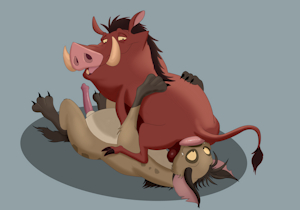 Kuzwa and Pumbaa